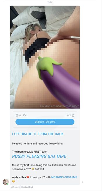 🔥 Kirstentoosweet  page leaked private photo uncensored full